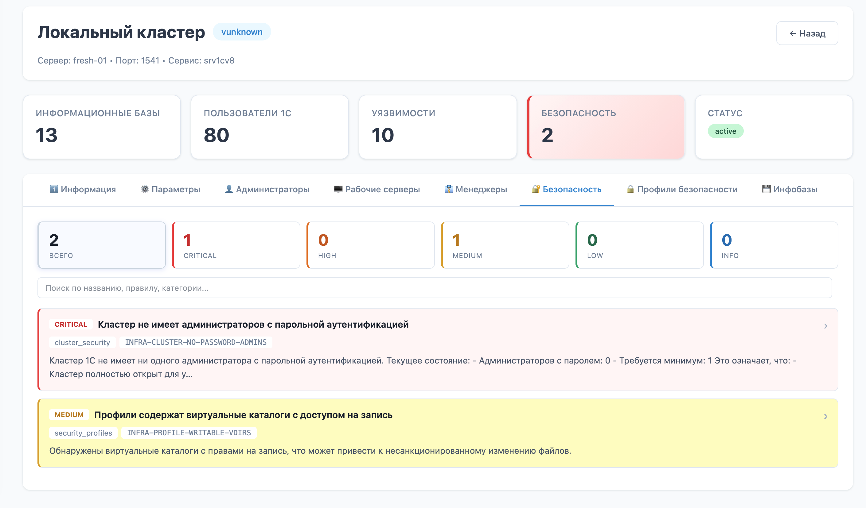 Работа с найденными уязвимостями